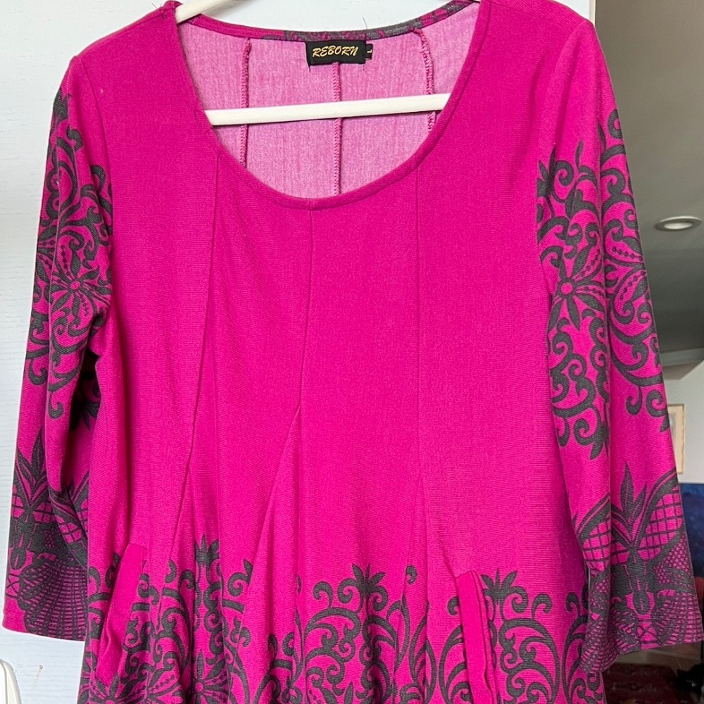 Lovely Deep Pink Tunic by Reborn
